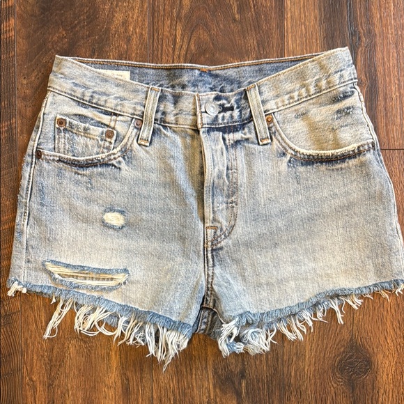 Levi's Pants - Levi's 501 Blue Jean Shorts Distressed Cut-Offs - Size 25